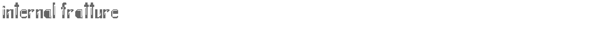 Sample characters Internal Fratture Font